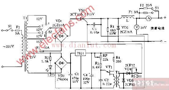 晶闸管充电器电路图及其工作原理