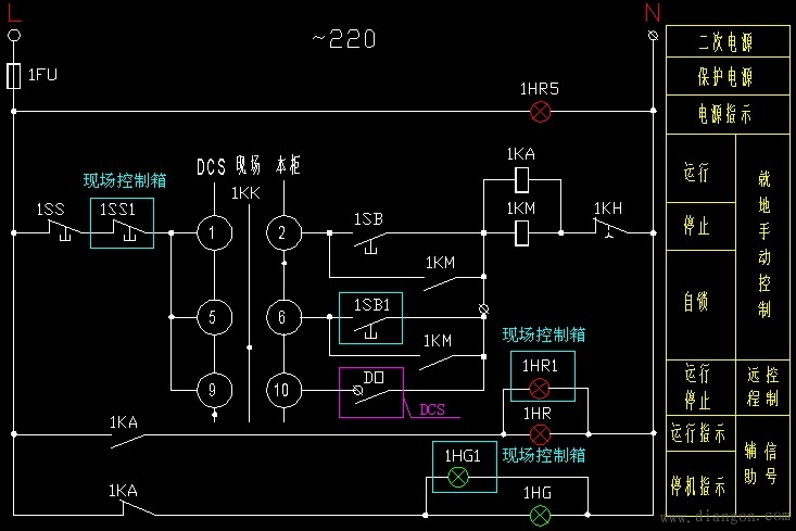 电机控制二次回路功能说明