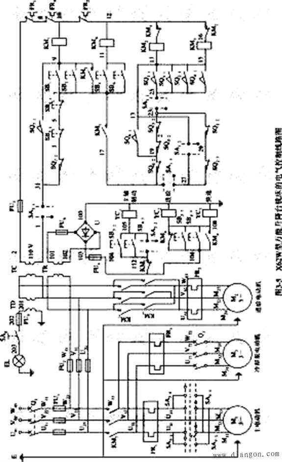 x62w型万能升降台铣床的电气控制线路 -解决方案-华强电子网