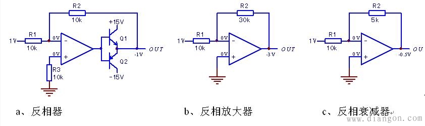 反相放大器的三种基本电路形式