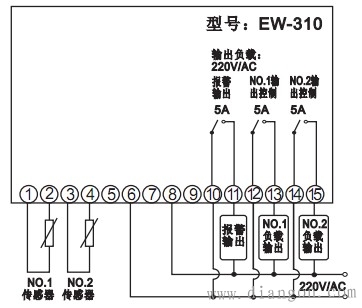 温度控制器接线图 -解决方案-华强电子网