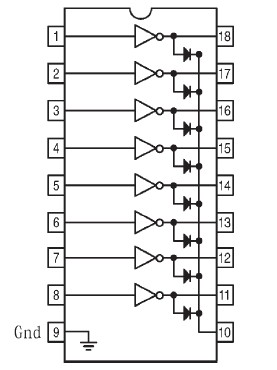  ULN2803管脚连接