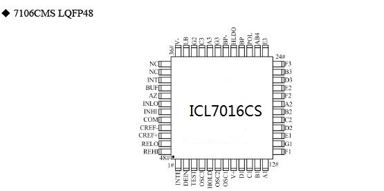 2018最新intersil(dip40/(l)qfp44)icl7106cplz iclcm