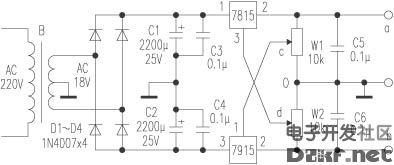 7815稳压电源电路图