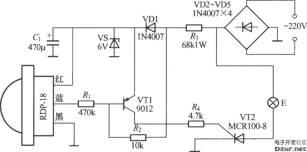 热释电红外感应自动灯电路(7)