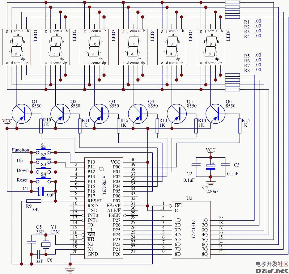 文章内容 电子钟电路图 求dxp数字电子时钟电路图!