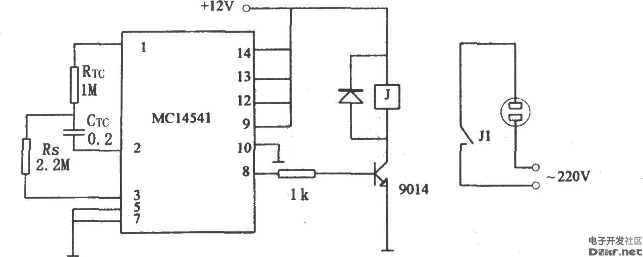 由mc14541构成的简单定时器