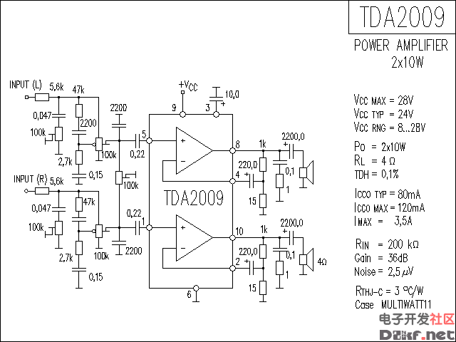 tda2009功放电路