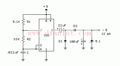 555设计的9V-5V电池电路