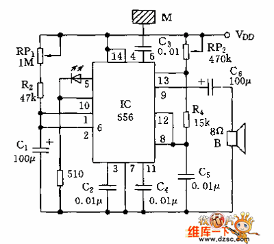 触摸音响电路图