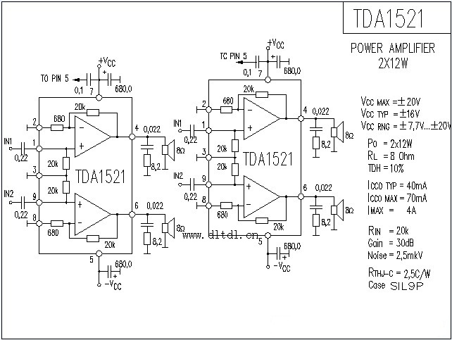 tda1521功放电路