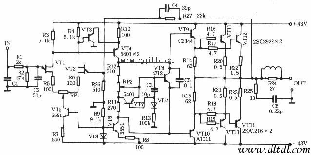 制作动态偏压80w甲类功放