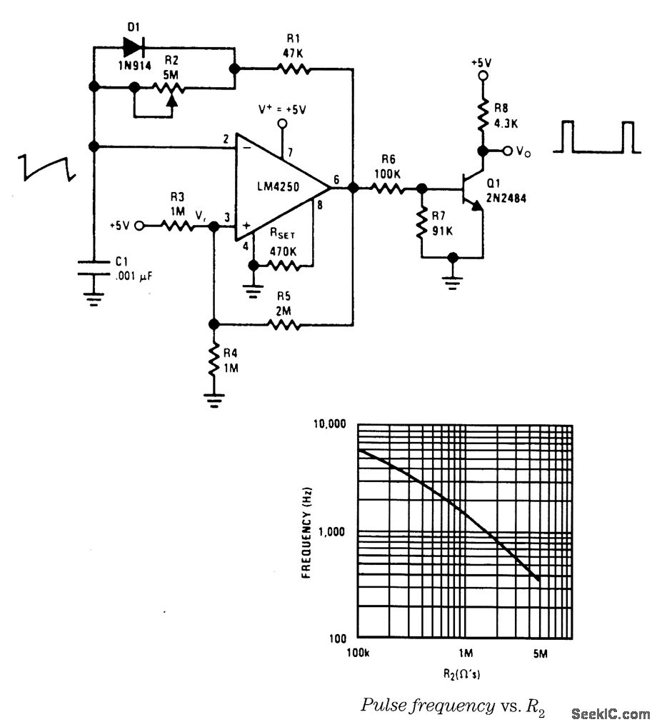 低频脉冲发生器电路信号产生 电路图