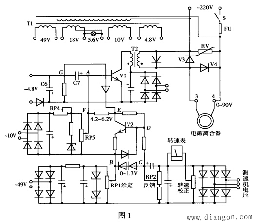 电磁调速控制器电路图图片