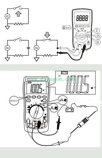 数字万用表测电流方法原理 