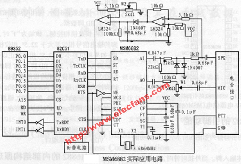 msm6822應用電路