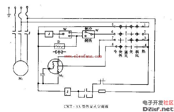 ckt-3a型热泵式空调机电路图