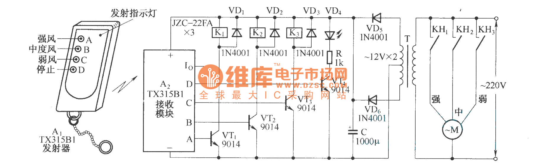 (電風扇)紅外線遙控接收譯碼電路