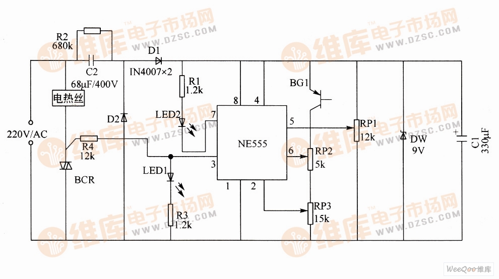 韩国电热毯温控器图解图片