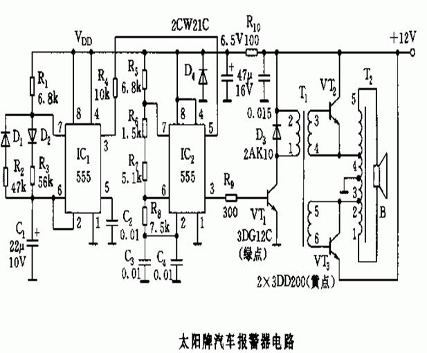 警车警报器电路图图片