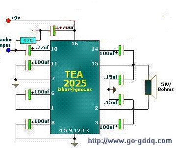 tea2025btl功放电路图图片