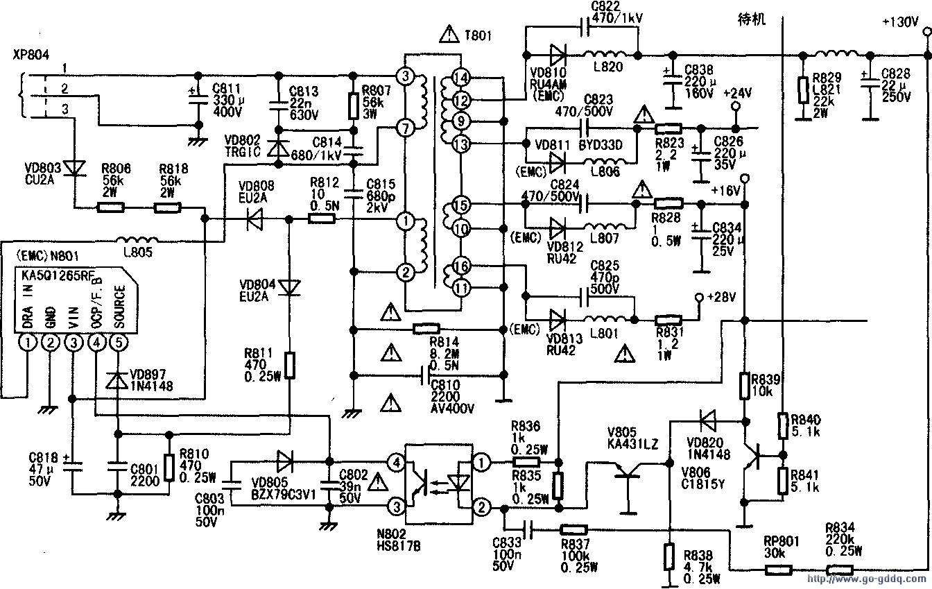 海信tf29118型彩电电源电路